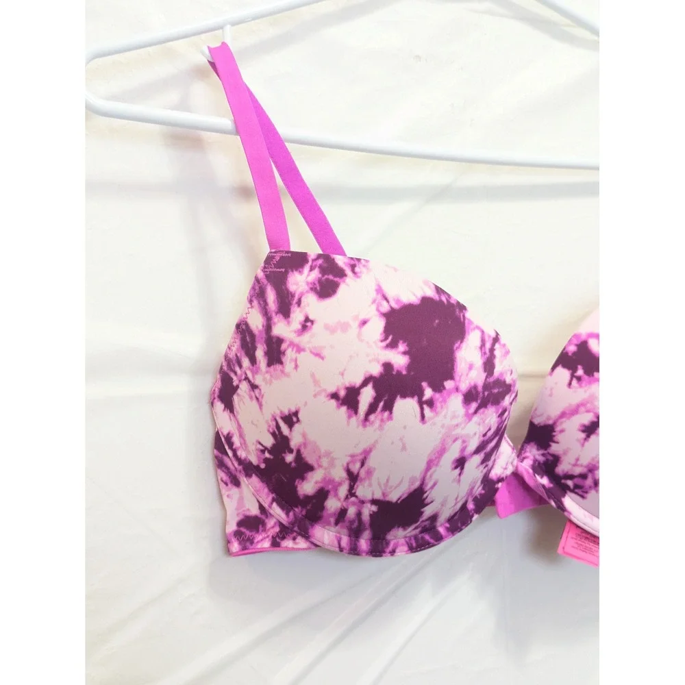 La Senza REMIX Push Up Bra Purple‎ Pink Tie Dye C34 - Picture 4 of 7